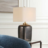 Modern European furniture - Bronze Ceramic Table Lamp - www.oroa.com