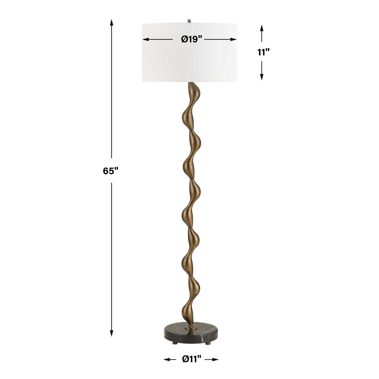 Wavy Bronze Floor Lamp | Uttermost Remolino