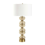 Stacked Amber Glass Table Lamp | Uttermost Assemble
