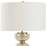 Stacked Amber Glass Table Lamp | Uttermost Assemble