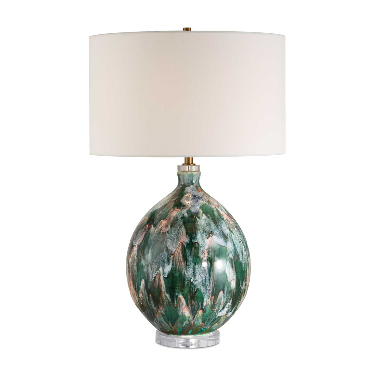 Multicolored Glazed Ceramic Table Lamp | Uttermost Mihaela