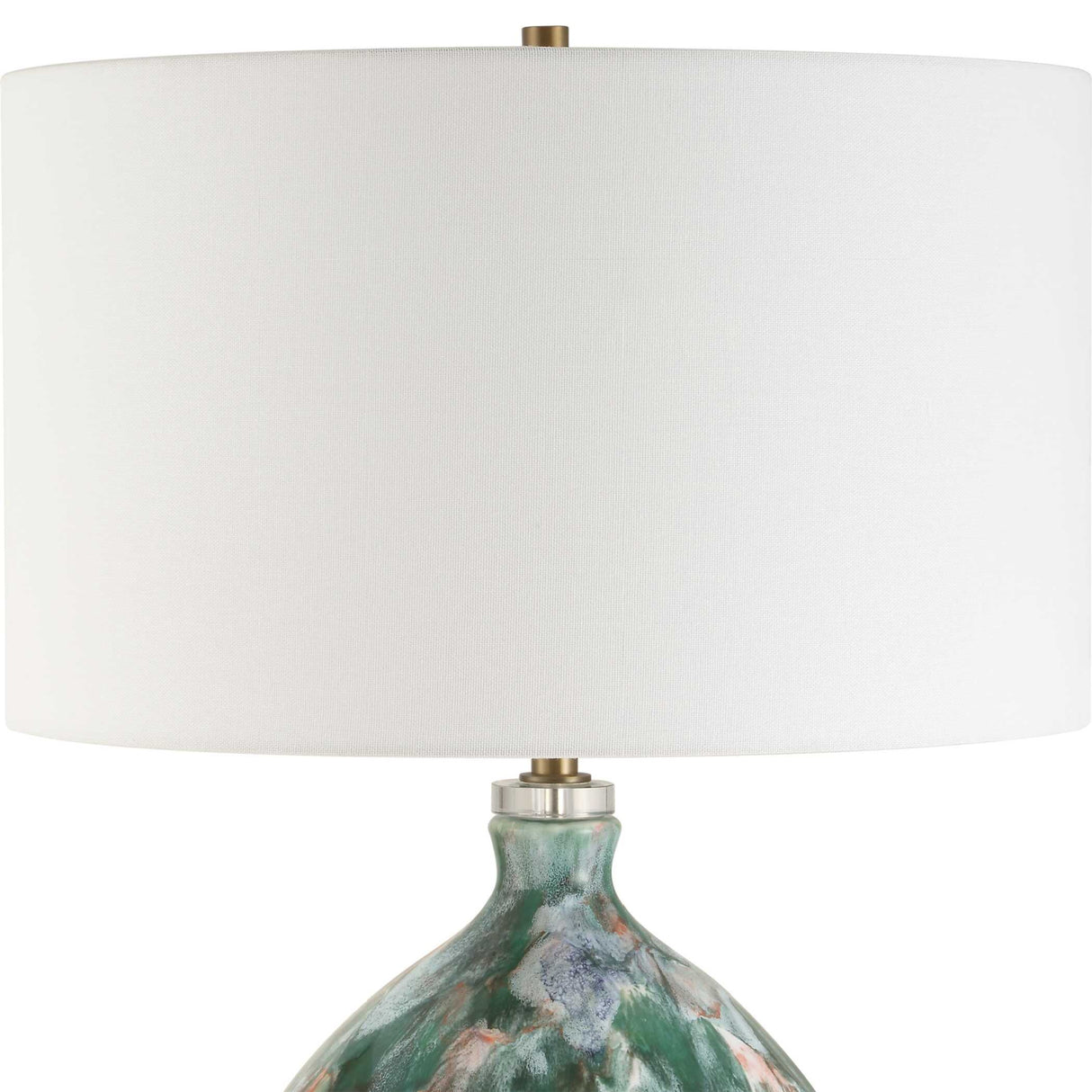 Multicolored Glazed Ceramic Table Lamp | Uttermost Mihaela