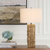 Modern European furniture - Jagged Metallic Gold Table Lamp - www.oroa.com