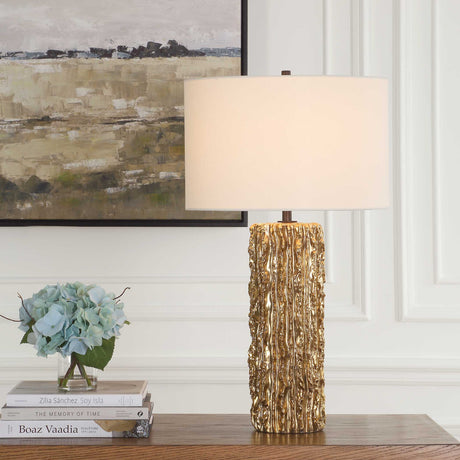 Modern European furniture - Jagged Metallic Gold Table Lamp - www.oroa.com