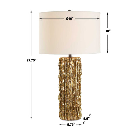 Modern European furniture - Jagged Metallic Gold Table Lamp - www.oroa.com