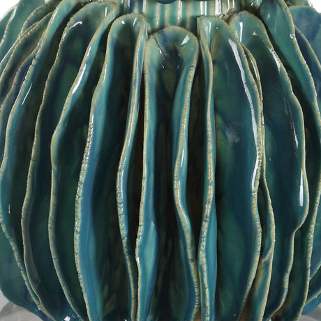 Modern European furniture - Stacked Teal Ceramic Table Lamp - www.oroa.com