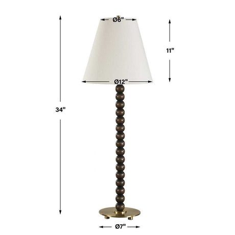 Stacked Wooden Spheres Buffet Lamp | Uttermost Gallus