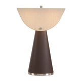 Tapered Brown Leather Table Lamp | Uttermost Conover