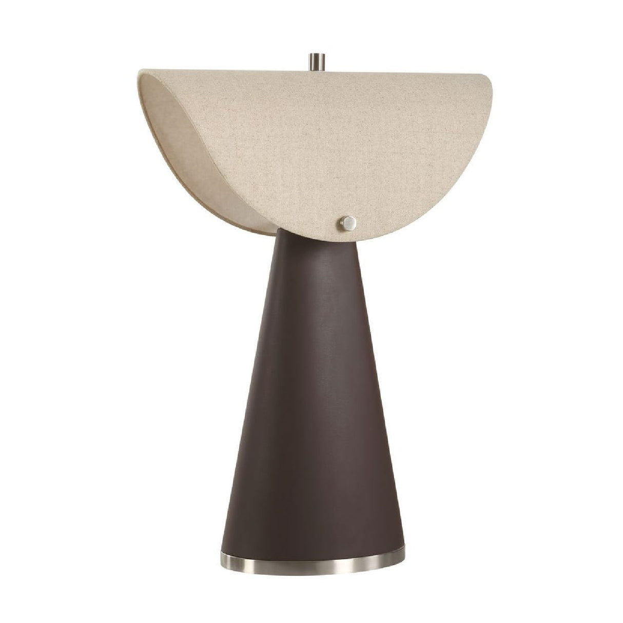   Tapered Brown Leather Table Lamp | Oroa.com