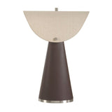 Tapered Brown Leather Table Lamp | Uttermost Conover
