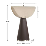 Tapered Brown Leather Table Lamp | Uttermost Conover