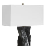 Organic-Shaped Black Ceramic Table Lamp | Uttermost Altaria