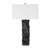 Organic-Shaped Black Ceramic Table Lamp | Uttermost Altaria