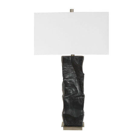 Organic-Shaped Black Ceramic Table Lamp | Uttermost Altaria