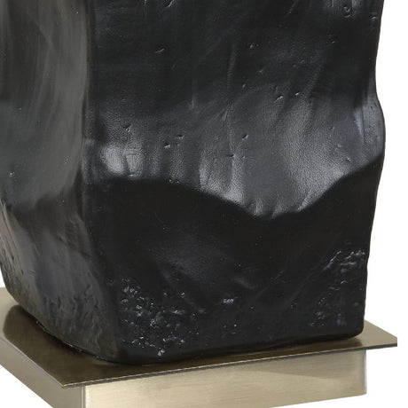 Organic-Shaped Black Ceramic Table Lamp | Uttermost Altaria