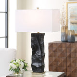 Organic-Shaped Black Ceramic Table Lamp | Uttermost Altaria