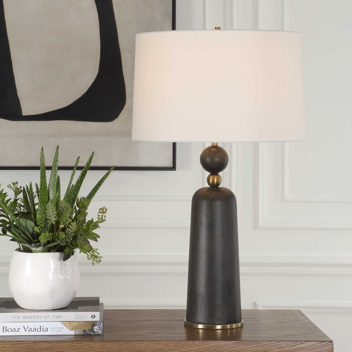   Wooden Cylindrical Table Lamp | Oroa.com
