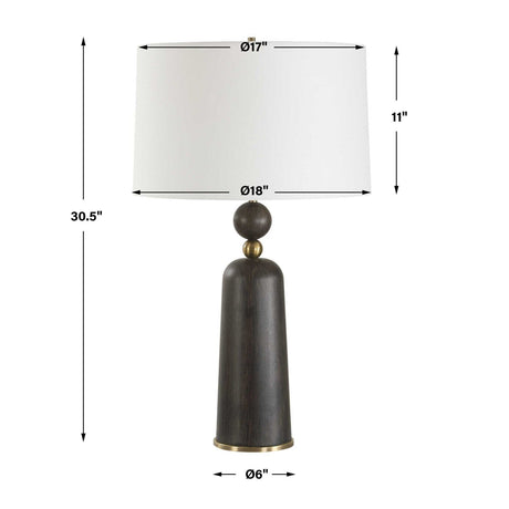 Wooden Cylindrical Table Lamp | Uttermost McQuinn