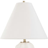 Modern European furniture - Swirled White Ceramic Accent Lamp - www.oroa.com
