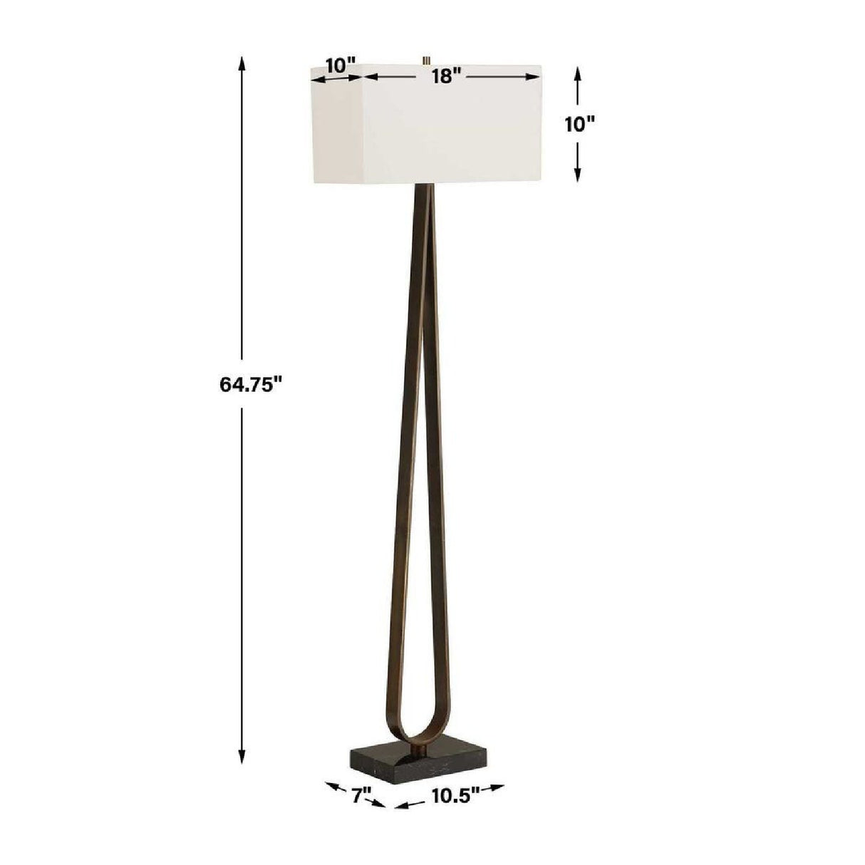 Minimalist Bronze Floor Lamp | Uttermost Galloway