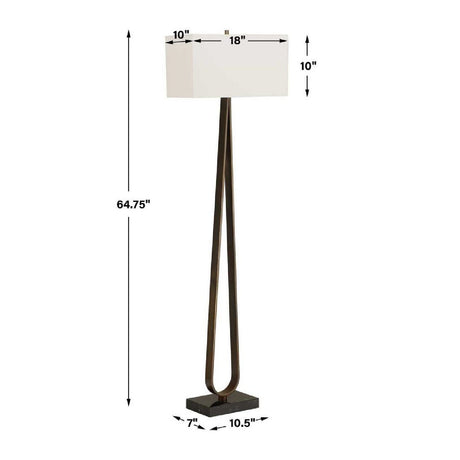 Minimalist Bronze Floor Lamp | Uttermost Galloway