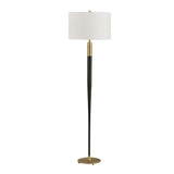 Tapered Black Metal Floor Lamp | Uttermost Stowe