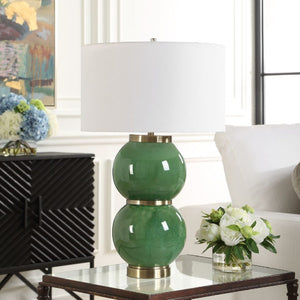   Stacked Green Spheres Table Lamp | Oroa.com