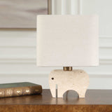 Modern European furniture - Travertine Elephant Accent Lamp - www.oroa.com