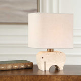 Modern European furniture - Travertine Elephant Accent Lamp - www.oroa.com