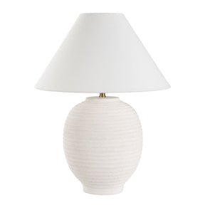 Modern European furniture - Ridged White Ceramic Table Lamp by Uttermost Rocio - www.oroa.com