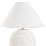 Ridged White Ceramic Table Lamp | Uttermost Rocio