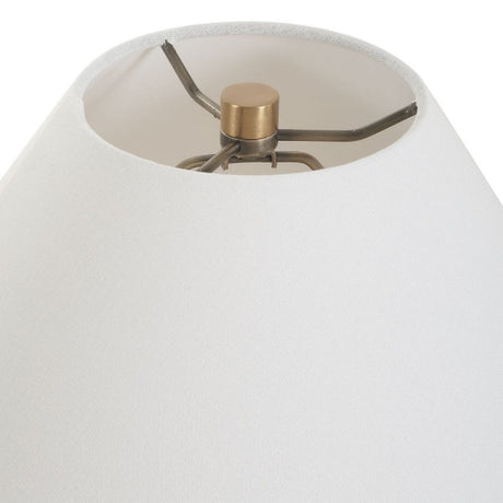 Ridged White Ceramic Table Lamp | Uttermost Rocio