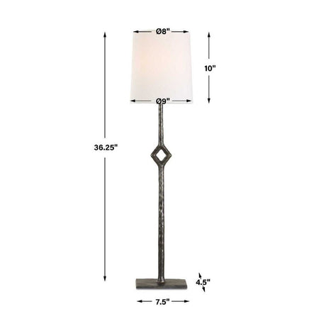 Rustic Bronze Cordless Buffet Lamp | Uttermost Puncture