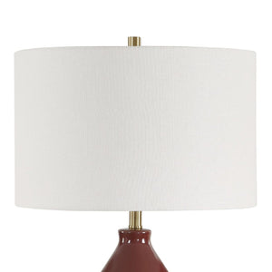   Red Glazed Ceramic Table Lamp | Oroa.com