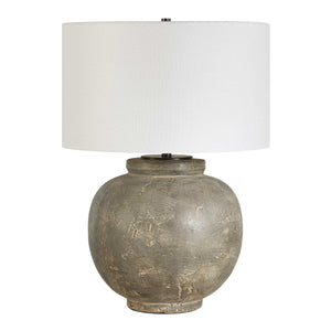   Aged Gray Ceramic Table Lamp | Oroa.com