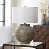 Aged Gray Ceramic Table Lamp | Uttermost Rock of Ages