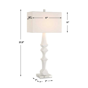   White Sculptural Table Lamp | Oroa.com