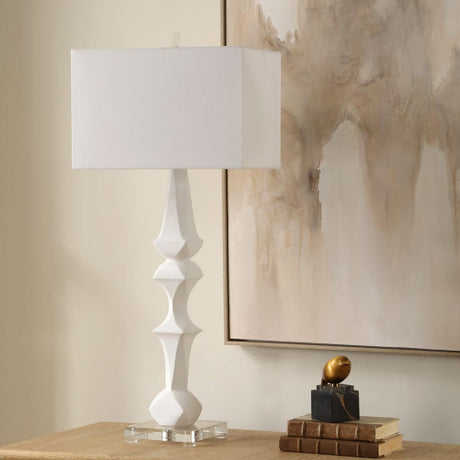 White Sculptural Table Lamp | Uttermost Mayme
