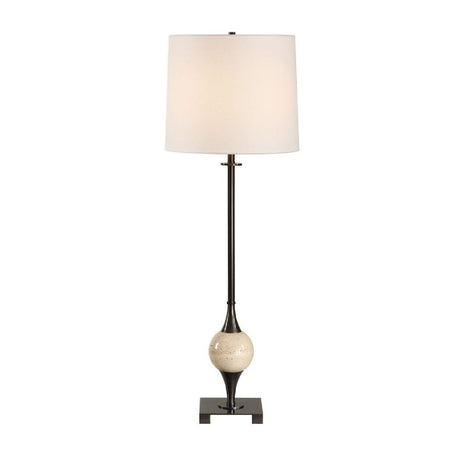 White Linen Shade Buffet Lamp by Uttermost Dempsey, alternate view 12
