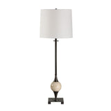 White Linen Shade Buffet Lamp | Uttermost Dempsey - www.oroa.com