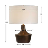 Bronze Curved Table Lamp | Uttermost Paseo