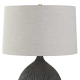 Chiseled Black Ceramic Table Lamp | Uttermost Levee