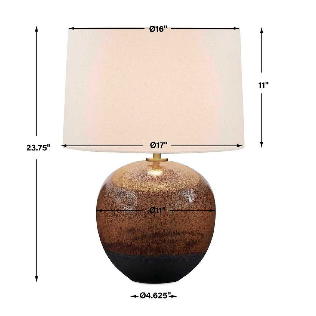   Spherical Brown Table Lamp | Oroa.com