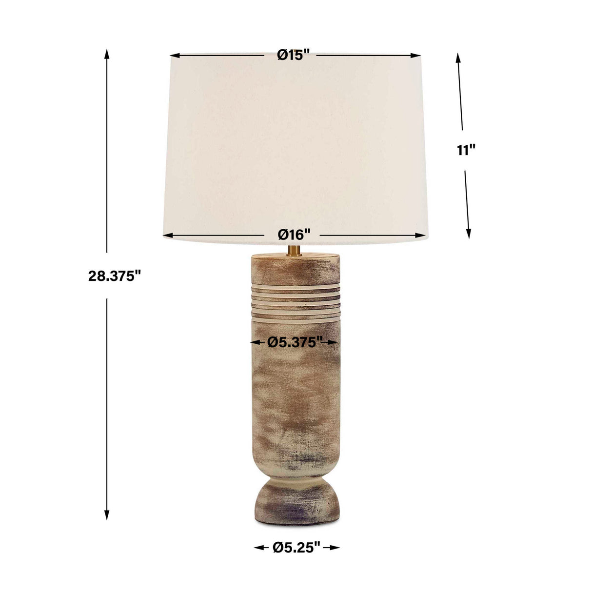 Ceramic Earth-Toned Table Lamp | Uttermost Vale
