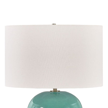 Teal Glazed Ceramic Table Lamp | Uttermost Hollis