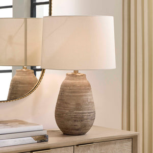   Distressed Gray Ceramic Table Lamp | Oroa.com