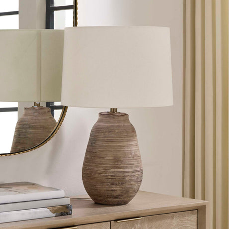 Distressed Gray Ceramic Table Lamp | Uttermost Tonachio