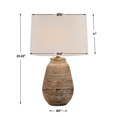 Distressed Gray Ceramic Table Lamp | Uttermost Tonachio