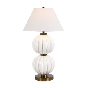 Stacked White Spheres Table Lamp by Uttermost Irena