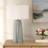 Light Blue Ceramic Table Lamp | Uttermost Cover Up